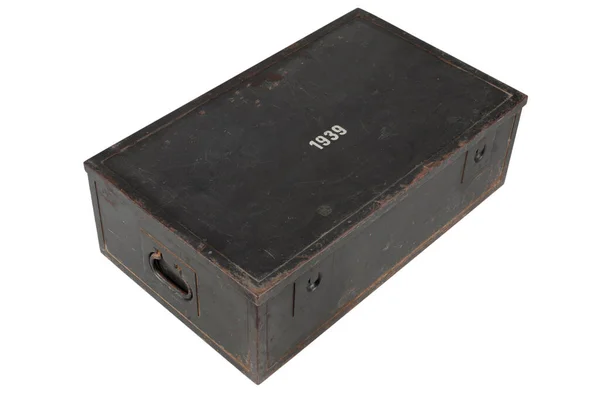 第二次世界大戦ドイツ軍の弾薬木製の箱 白地に隔離された — ストック写真