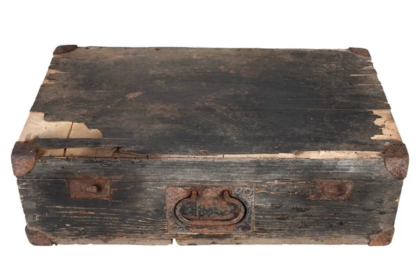 Деревянный Ящик Боеприпасов Второй Мировой Войны Изолированный Белом Фоне — стоковое фото