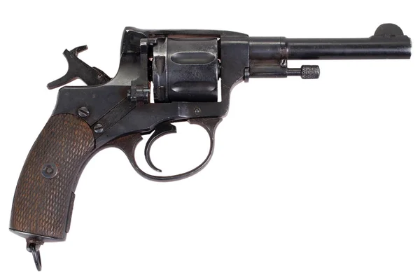 Искусственный Русский Револьвер Изолирован Белом Фоне — стоковое фото