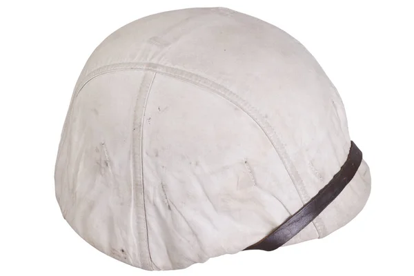 German Nazi Army Helmet White Camouflage Cover Type Winter Helmet — Foto Stock