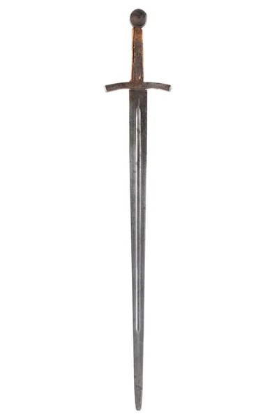 Espada Medieval Aislada Sobre Fondo Blanco —  Fotos de Stock