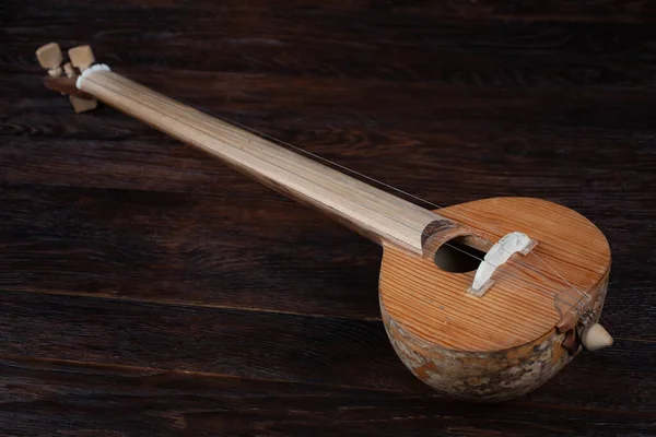 Turecki Tambur Długi Szyja Ludowy Strunowy Instrument Lutniczy Rodzina Drewniany — Zdjęcie stockowe