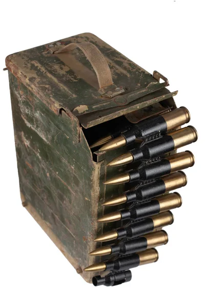 Ammo Box Ammunition Belt 5Mm Cartridges 5Mm Kpvt Heavy Machine — стоковое фото