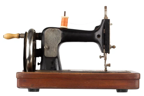 Retro Vintage Sewing Machine Isolated White Stock Picture