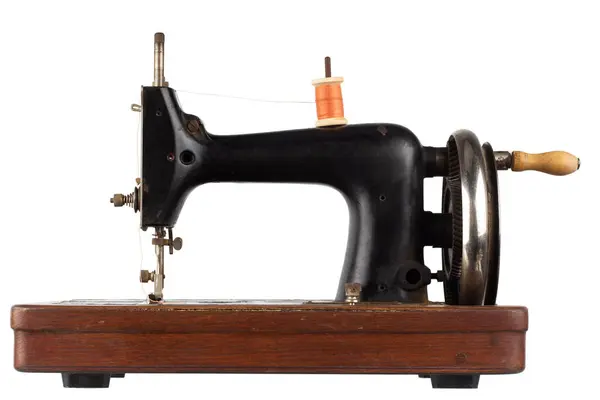 Retro Vintage Sewing Machine Isolated White — Stock Photo, Image