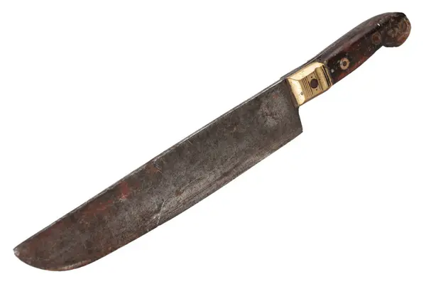 stock image Retro vintage hunting knife isolated on white background