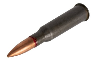 7.62x54R Mosin-Nagant cartridge isolated on the white background clipart