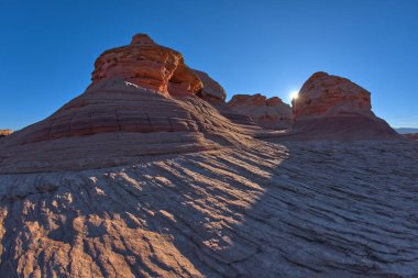 New Wave 'in batı kayalık tepesi, Glen Kanyonu' ndaki Beehive Patikası boyunca Arizona Sayfası 'na yakın..