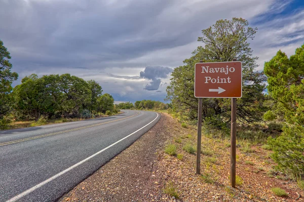 Wegweiser Zum Navajo Point Grand Canyon Arizona — Stockfoto