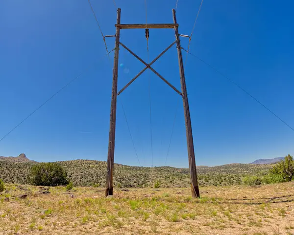 High Voltage Power Lines crossing the Verde River Canyon near Paulden AZ.