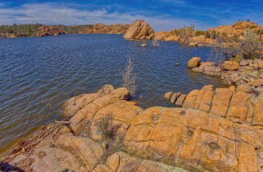 View of Watson Lake from the East Lake Shore Trail. Located in Prescott AZ. clipart