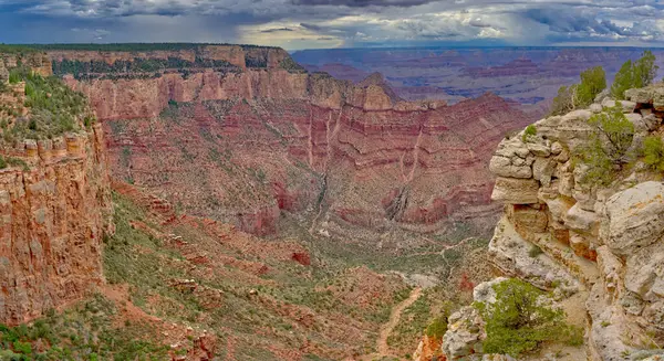 Falésias Longo Borda Sul Grand Canyon Arizona Leste Grandview Point — Fotografia de Stock