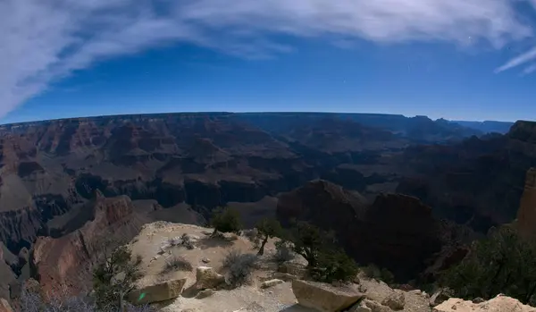 Grand Canyon Arizona Dilihat Dari Powell Point Bawah Sinar Bulan — Stok Foto