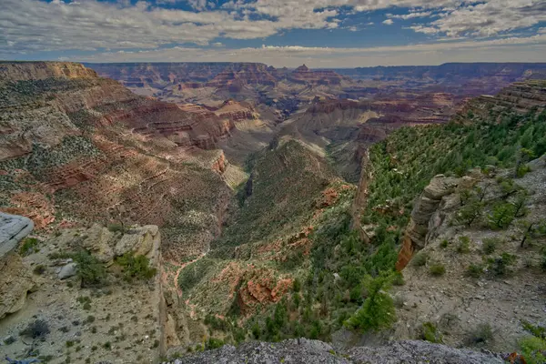 Grand Canyon Nézett Twin Views Kilátás — Stock Fotó
