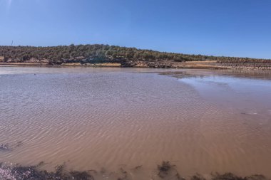 Ash Fork Arizona yakınlarındaki Kaibab Ulusal Ormanı 'ndaki Stone Baraj Gölü kıyısından görüntü.