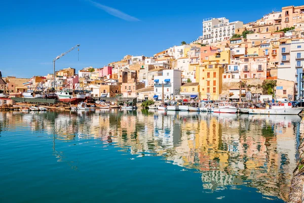 Sciacca Sicília Itália Com Reflexos Água Porto — Fotografia de Stock
