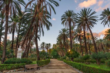Palermo, İtalya Villa Bonnano Halk Bahçeleri.