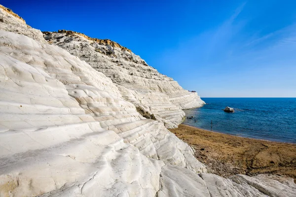 意大利西西里Agrigento土耳其人阶梯的落岩悬崖 — 图库照片