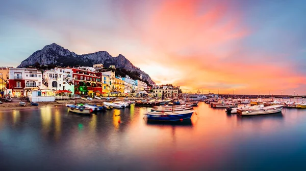Capri Italy Marina Grande Twilight — Stock Photo, Image
