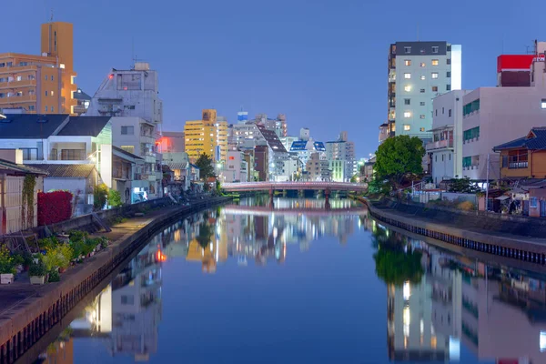 Wakayama City Japan Cityscape Waka River Night — Stock Photo, Image