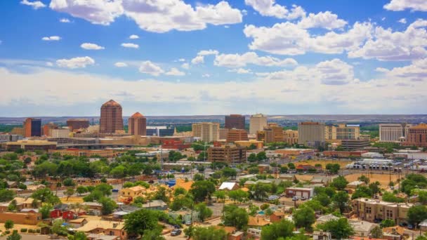 Albuquerque Nuevo México Estados Unidos Paisaje Urbano Céntrico Por Tarde — Vídeos de Stock