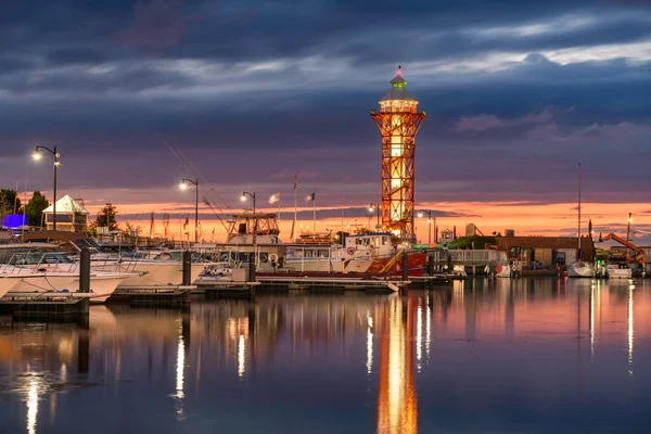 Erie Pennsylvania Usa Townscape Tower Dusk — стоковое фото