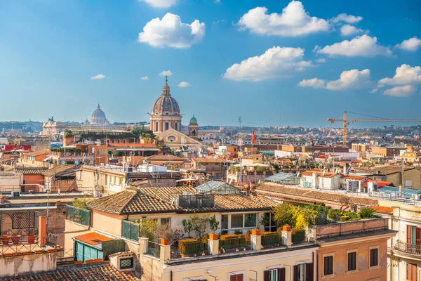 Rome Italy Rooftop Skyline Afternoon Vatican Distance — Fotografie, imagine de stoc