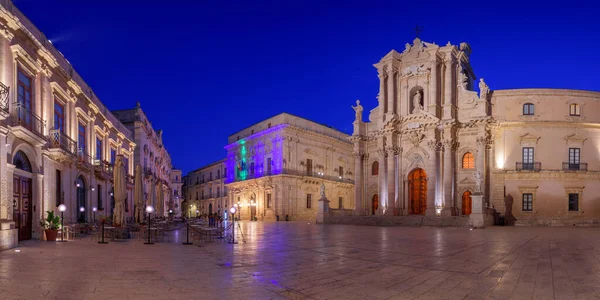 Cathedral Syracuse Syracuse Sicily Twilight — Stock Photo, Image
