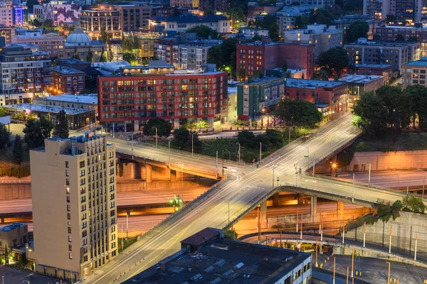Roads Buildings Downtown Seatle Washington Usa — Stockfoto