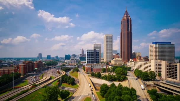 Atlanta Georgia Usa Innenstadt Und Skyline Von Midtown — Stockvideo