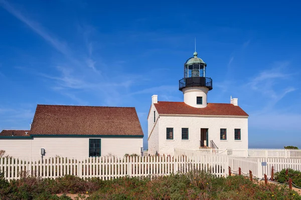 San Diego カリフォルニア古いロマ ポイント灯台 — ストック写真