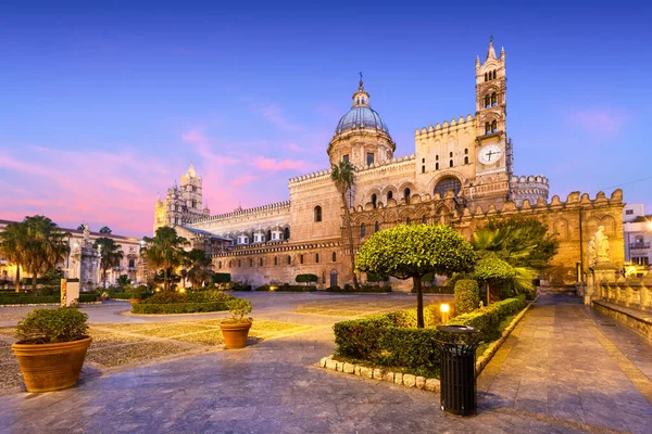 Palermo Włochy Rano Katedrze Palermo — Zdjęcie stockowe