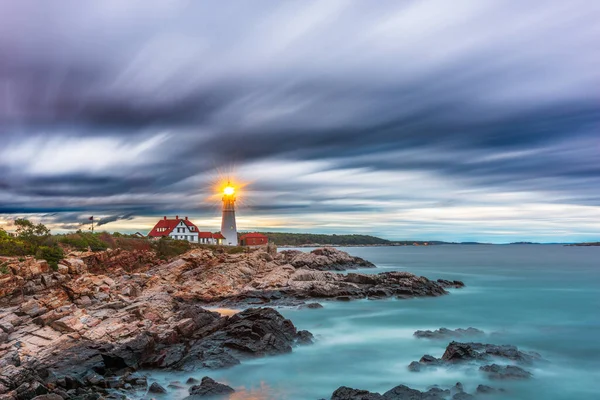 Cape Elizabeth Maine Сша Portland Head Light — стоковое фото
