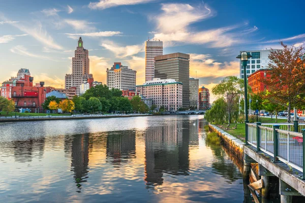 Providence Rhode Island Usa Downtown Cityscape Viewed Providence River — Stock Photo, Image