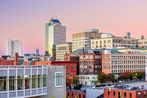 Worcester Massachusetts Usa Skyline Twilight — 스톡 사진