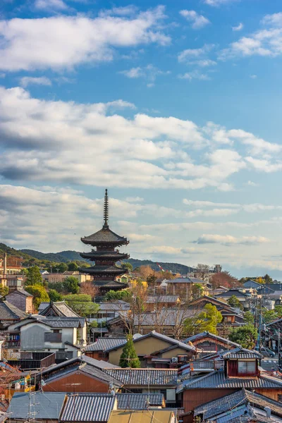 Kioto Japonia Krajobraz Dachu Historycznej Dzielnicy Higashiyama — Zdjęcie stockowe