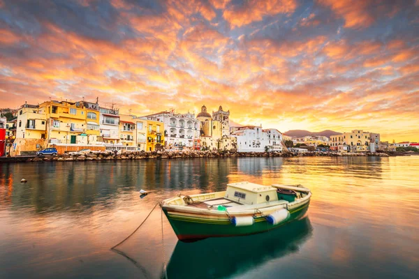 Острів Ічія Неаполь Італія Узбережжі Середземного Моря Після Заходу Сонця — стокове фото