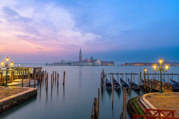 Gondolas Venice Italy Dawn Grand Canal — Stock Photo, Image