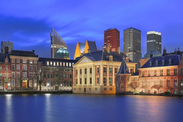 Den Haag Niederlande Stadtbild Der Dämmerung See Hofvijver — Stockfoto