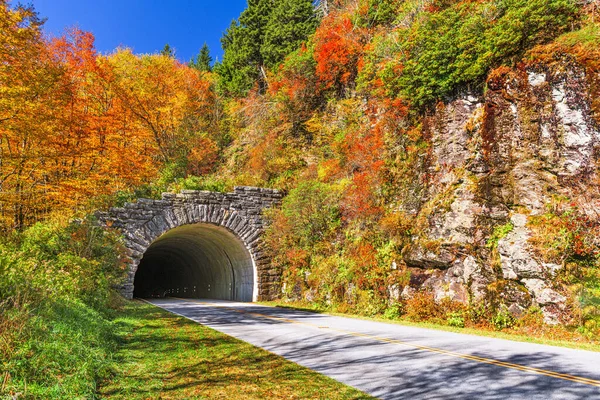 Blue Ridge Parkway Tunnel Pisgah National Forest Usa — 스톡 사진