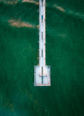 Wrightsville, Kuzey Carolina, ABD 'deki balıkçı iskelesine bakın..