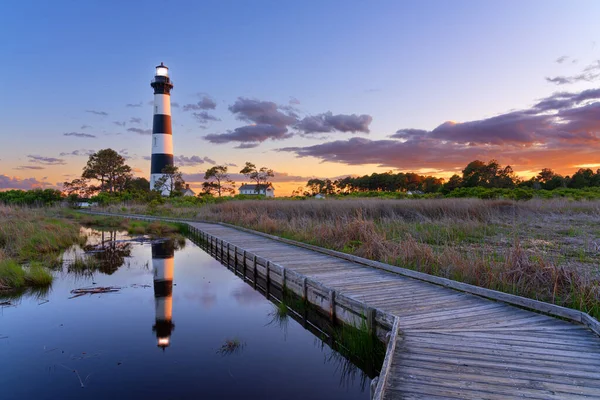 Die Bodie Island Lichtstation Den Äußeren Ufern Von North Carolina — Stockfoto
