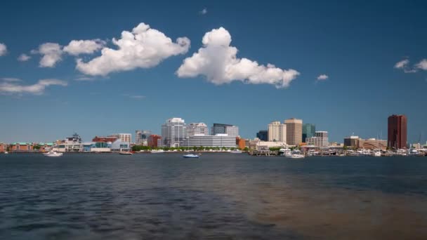 Norfolk Virginia Usa Downtown Cityscape Time Lapse — Αρχείο Βίντεο