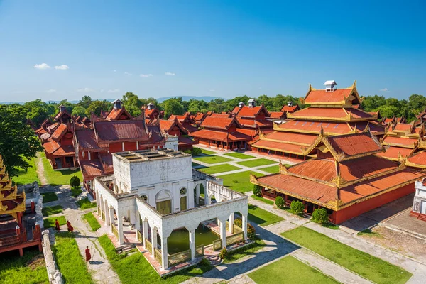 Mandalay Myanmar Edifici Sul Palazzo Reale Motivi — Foto Stock