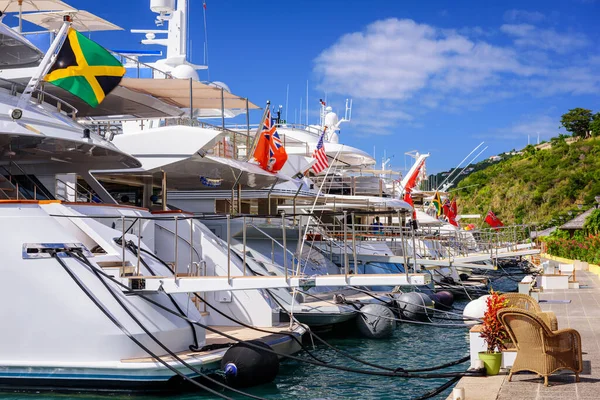 Yachts Gustavia Barthelemy — стокове фото