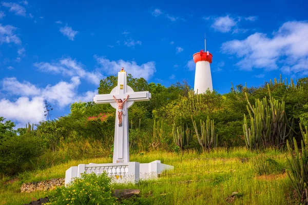 Распятие Башня Острове Сент Бартелеми — стоковое фото
