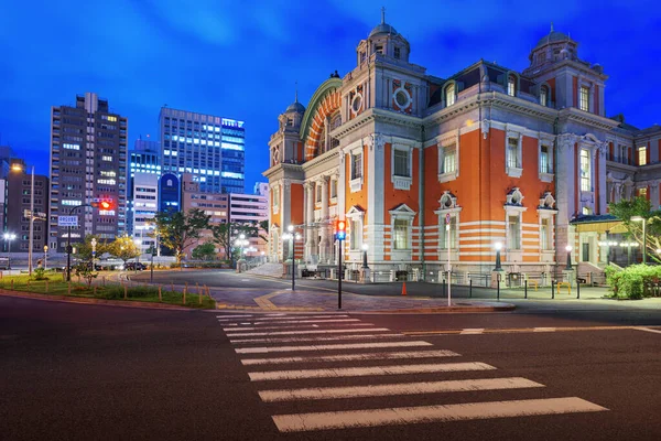 Osaka Japón Desde Nakanoshima Con Osaka Central Public Hall Por —  Fotos de Stock