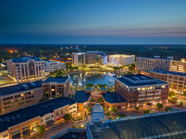 Newport News Virginia Usa Centro Ciudad Desde Arriba Crepúsculo — Foto de Stock