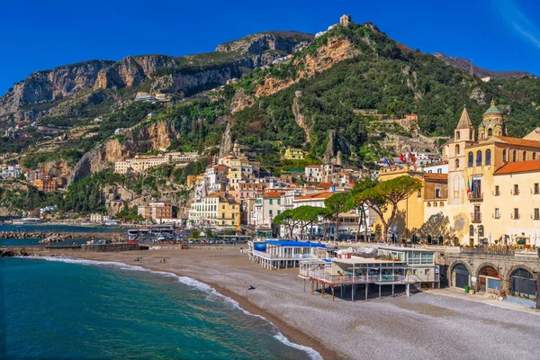 Amalfi Italia Horizonte Ciudad Costera Mar Tirreno — Foto de Stock