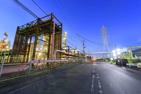 Fábricas Crepúsculo Japón — Foto de Stock